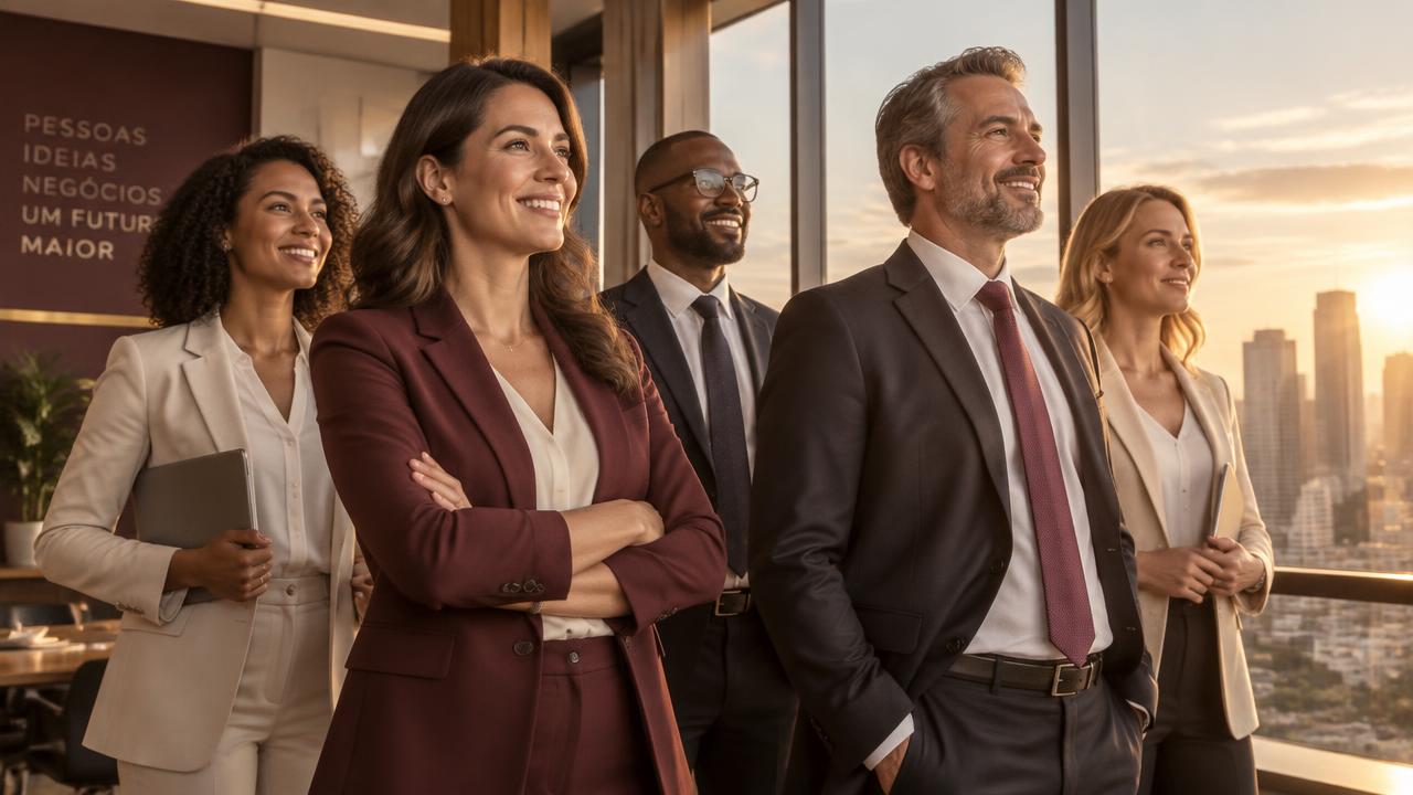 Atendimento ACITS: recepcionista orientando visitantes no preenchimento do formulário de contato